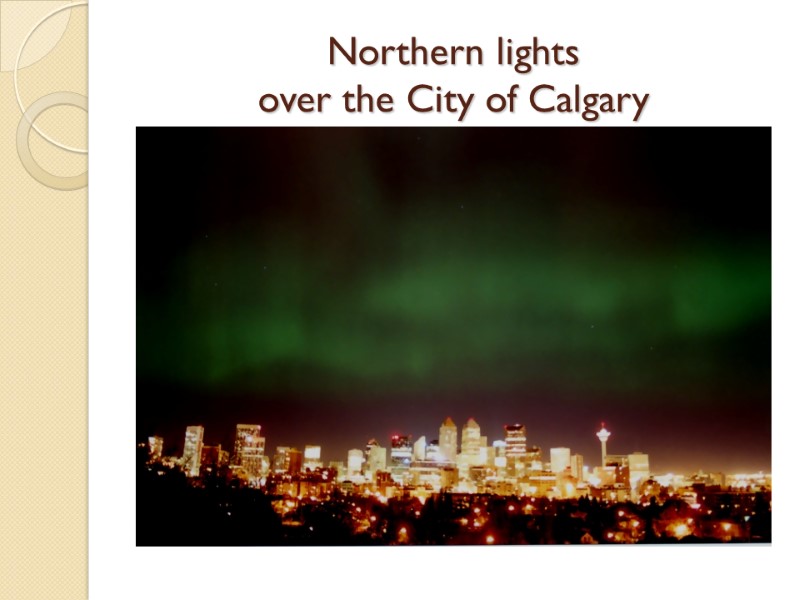 Northern lights  over the City of Calgary